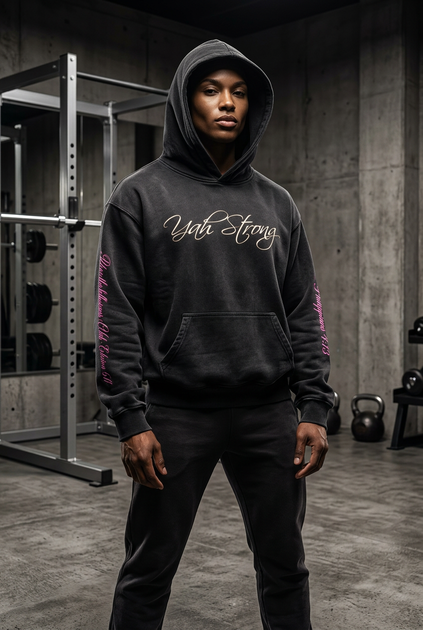 (KSFBLLC YAH STRONG) Heavyweight Sunfade Oversized Hoodie