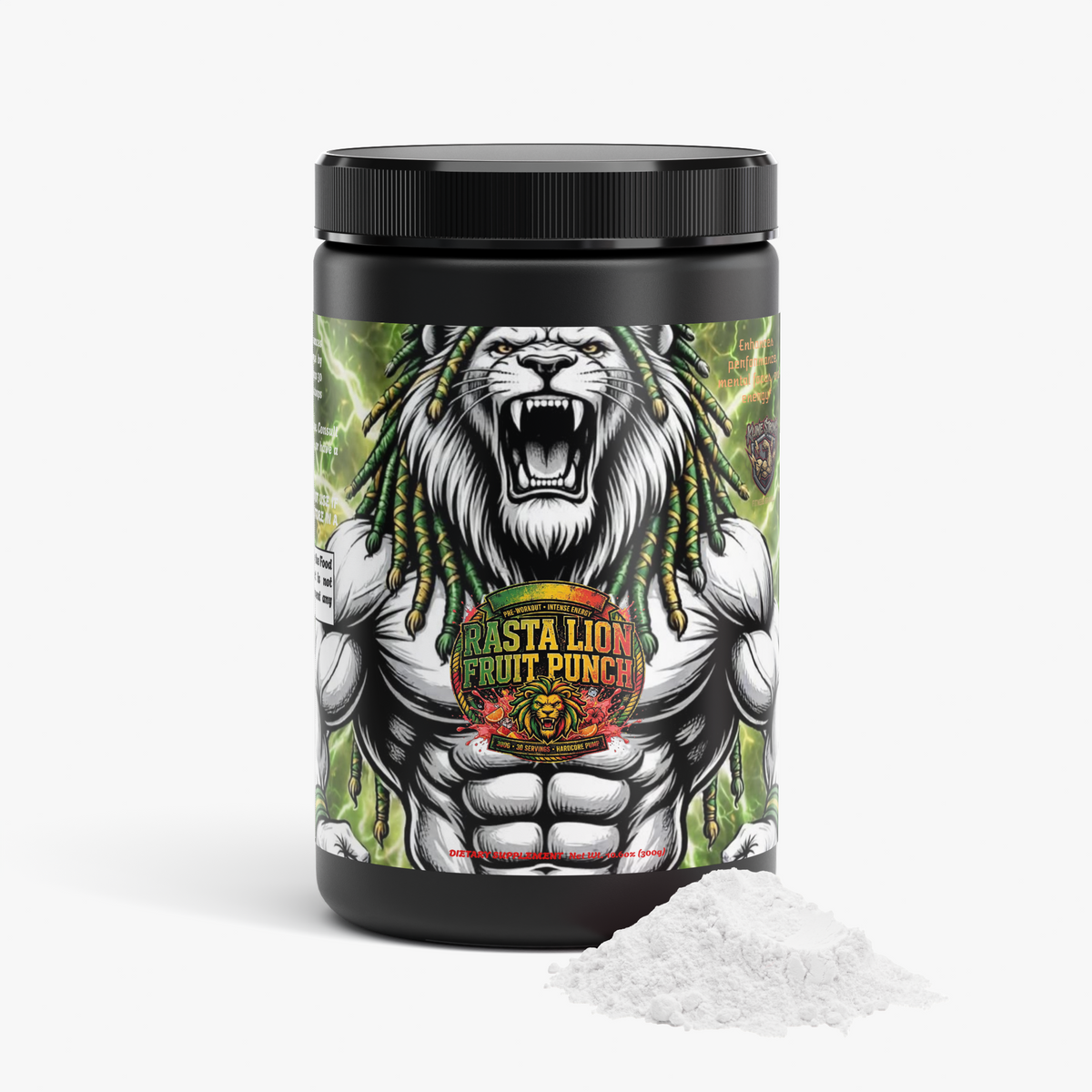 KSFBLLC (RASTA LION FRUIT PUNCH) Nitric Shock Pre-Workout Powder (Fruit Punch)