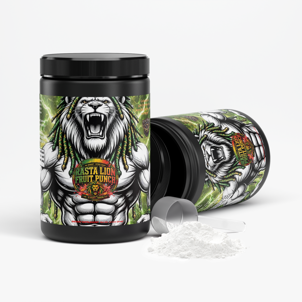 KSFBLLC (RASTA LION FRUIT PUNCH) Nitric Shock Pre-Workout Powder (Fruit Punch)