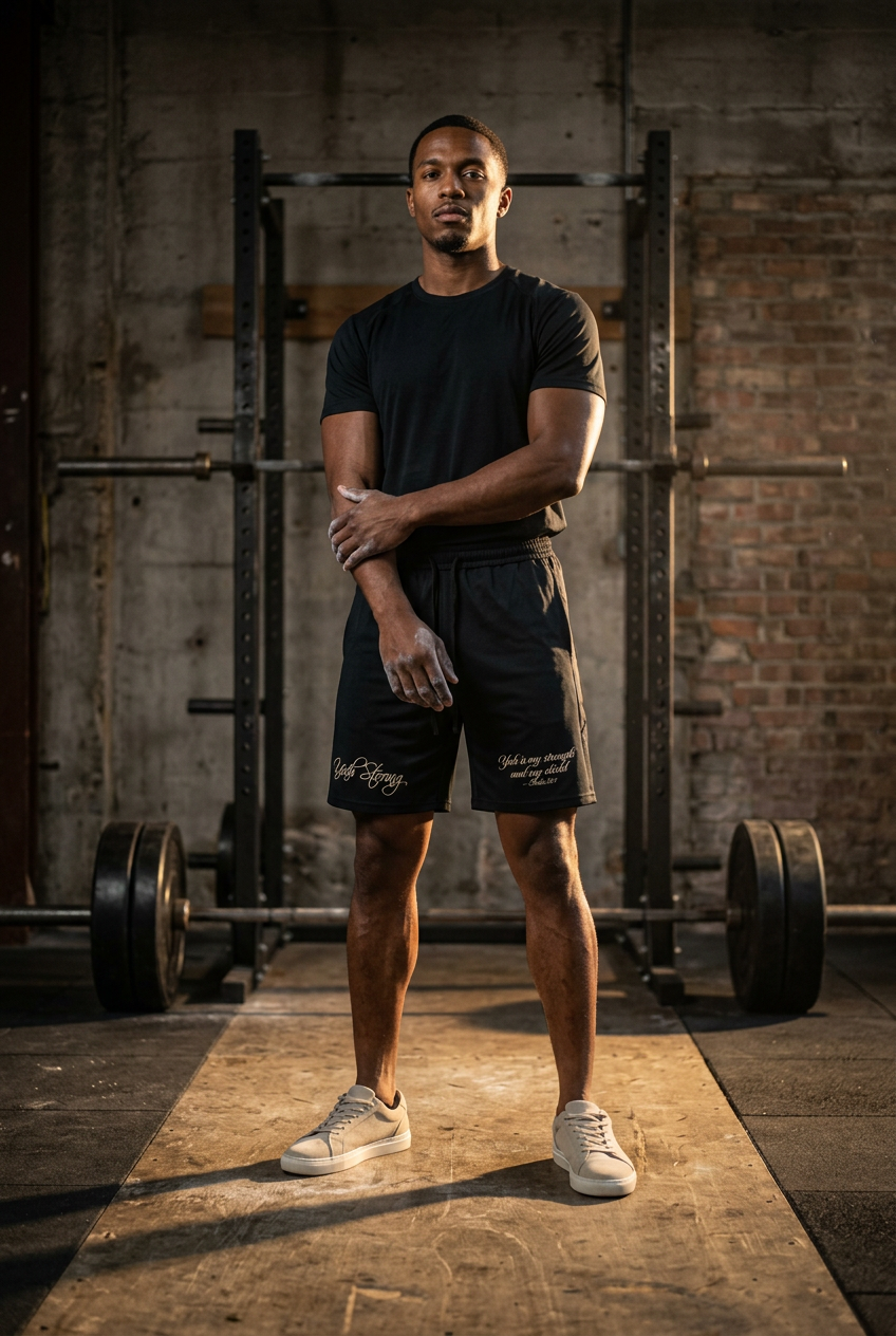 (KSFBLLC YA STRONG) Men's Drawstring Active Shorts