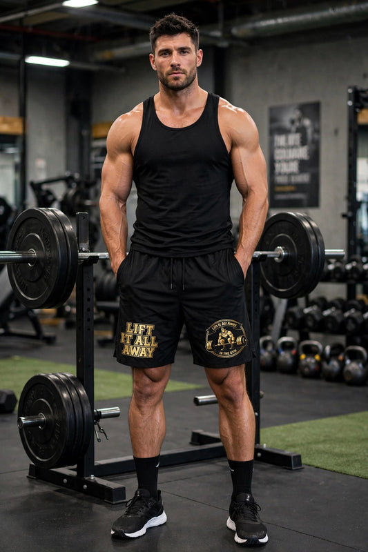(UNISEX)Lift It All Away (Gold Standard Edition) Gym Shorts