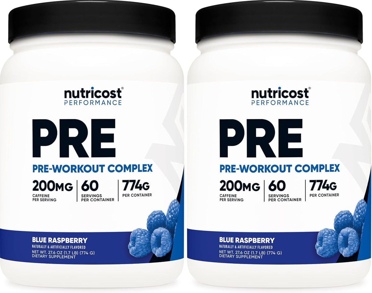 Nutricost Pre-Workout Complex Powder (Blue Raspberry) 30 Servings | Pre-Workout Supplement with Beta-Alanine, Taurine & Amino Acids
