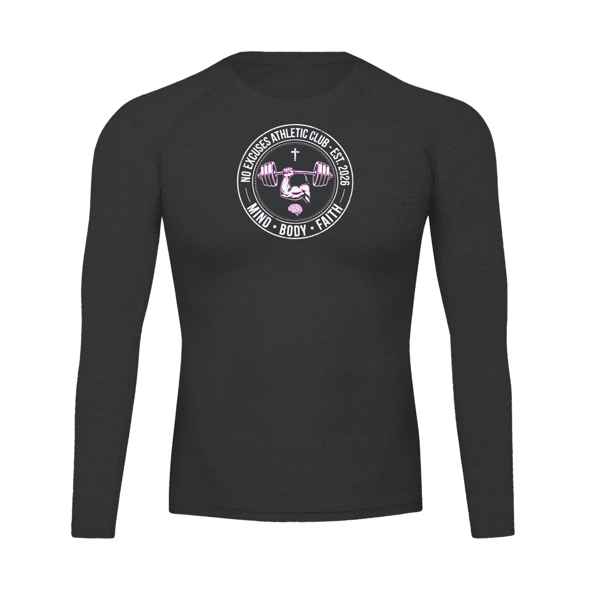 KSFBLLC NO EXCUSES ATHLETIC CLUB Performance Long Sleeve T-Shirt