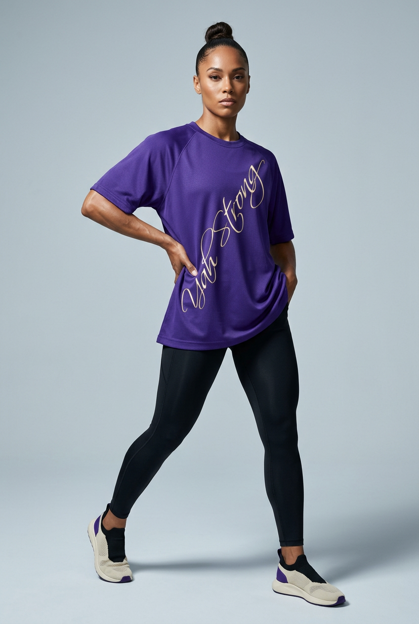 (KSFBLLC YAH STRONG)Raglan Sleeve Mesh T-Shirt