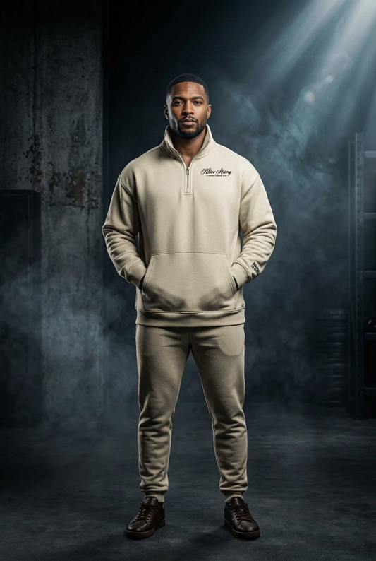 (KSFB LLC OG) Quarter-Zip Drop Shoulder Sweatshirt