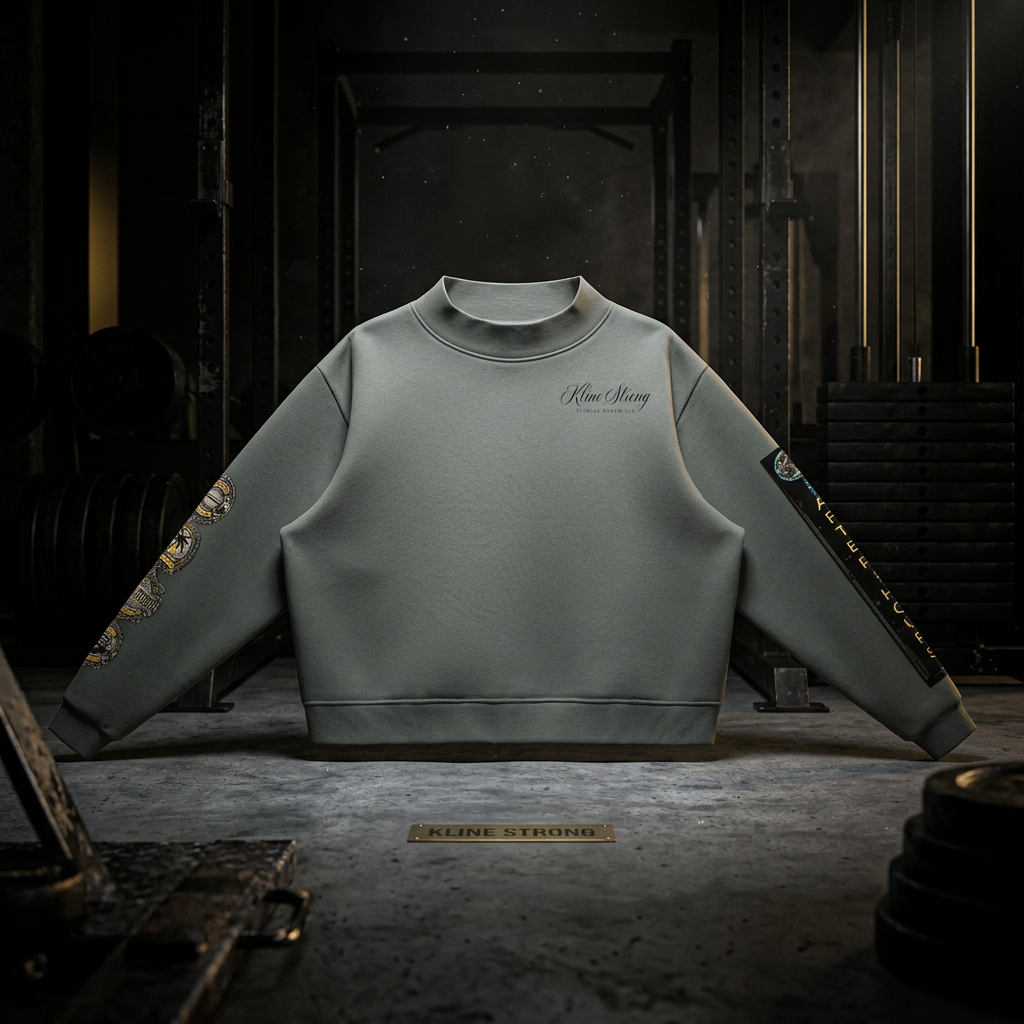 (KS.AFTER HOURS)  Essential Fleece Mock-Neck Crew Sweatshirt