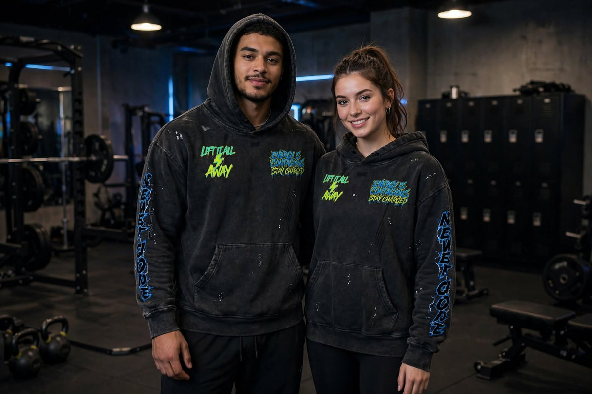 KSFBLLC ELECTRIC MAN EDITION Vintage Washed Frayed Fleece Hoodie