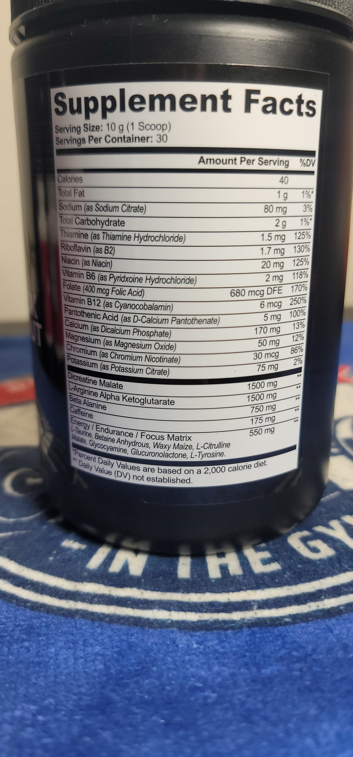 Mind over muscle  Pre-Workout Powder (Fruit Punch) 175 mg caffine