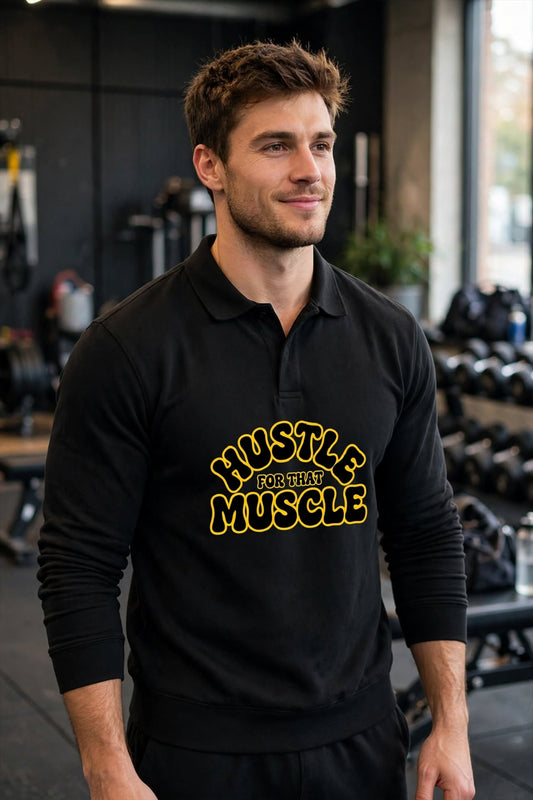 KSFBLLC (HUSTLE FOR THE MUSCLE EDITION) Unisex Oversized Collared Sweatshirt