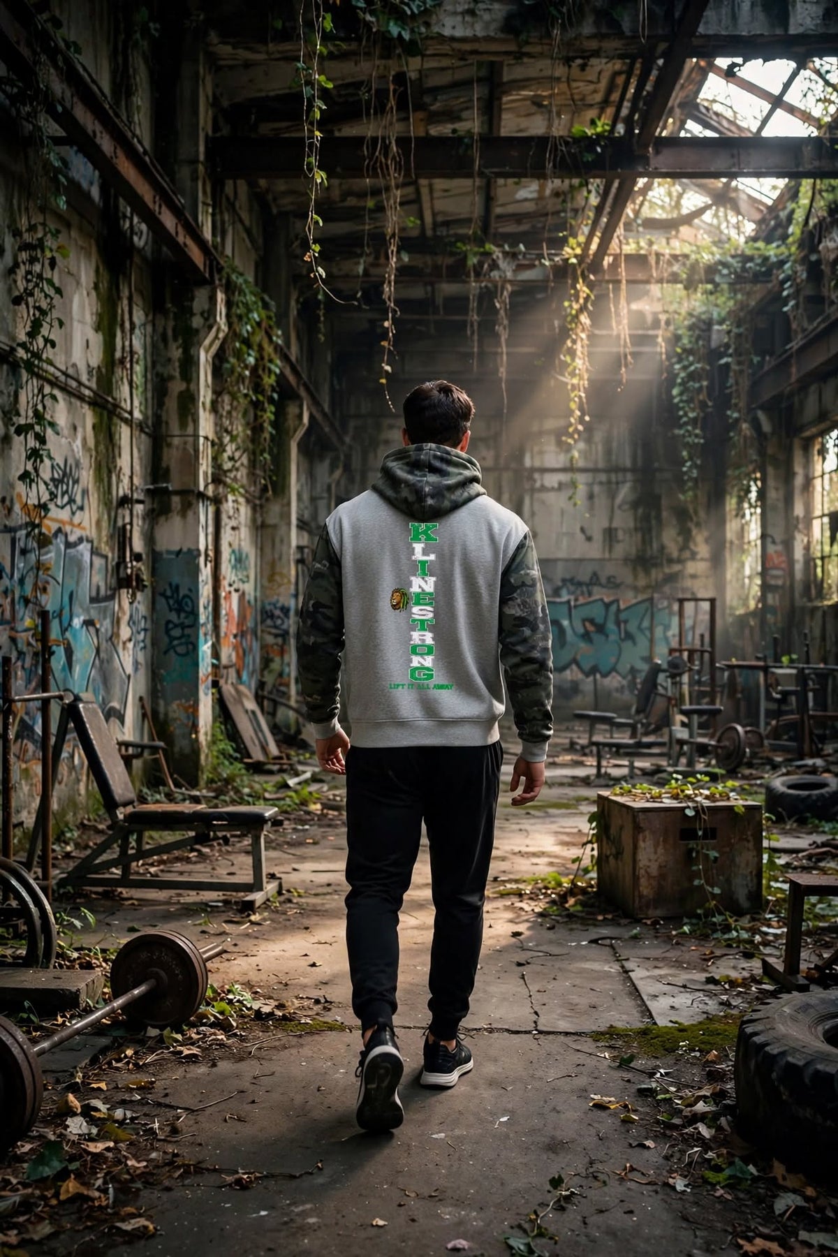 KSFBLLC(RASTA LION EDITION) Unisex Colorblock Camo Full Zip Boxy Hoodie