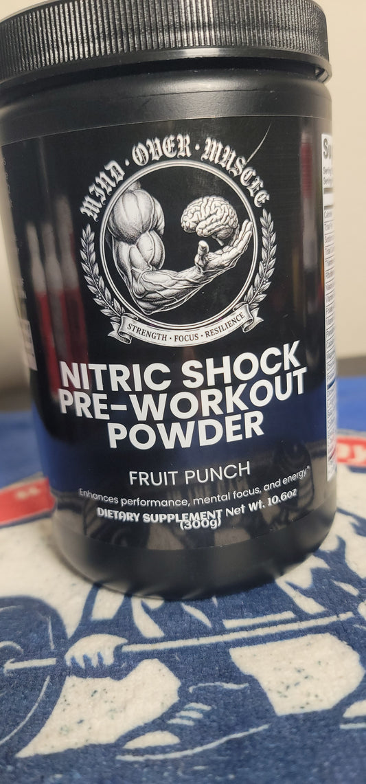 Mind over muscle  Pre-Workout Powder (Fruit Punch) 175 mg caffine