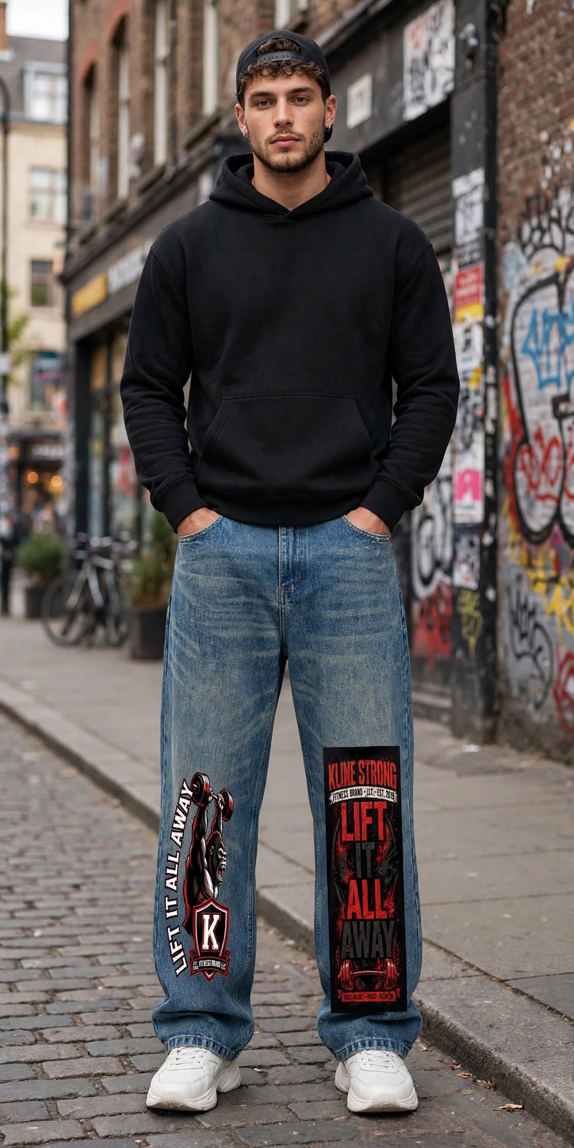 KSFB(GORILLA JEANS)Men's Vintage Wash Denim Jeans