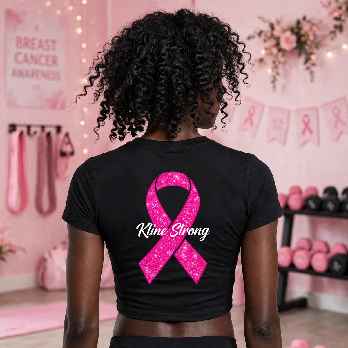 KSFB FOR THE LADIES LLC BREAST CANCER AWARENESS TEE Essential Bodycon Crewneck T-Shirt