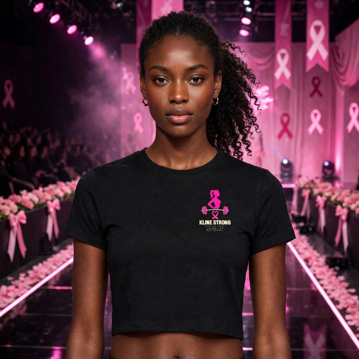 KSFB FOR THE LADIES LLC BREAST CANCER AWARENESS TEE Essential Bodycon Crewneck T-Shirt